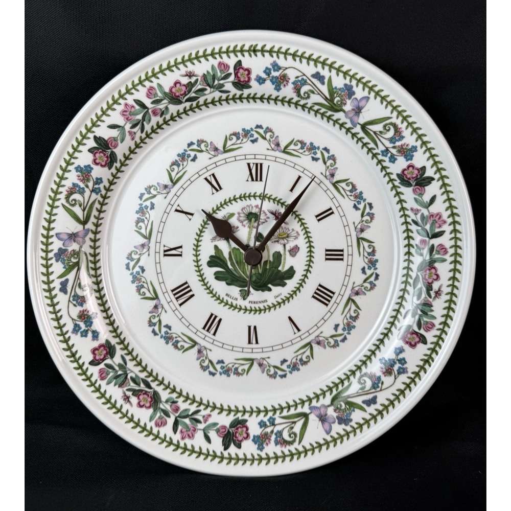 Portmeirion Botanic Garden Ceramic 10" Clock Plate White & Green